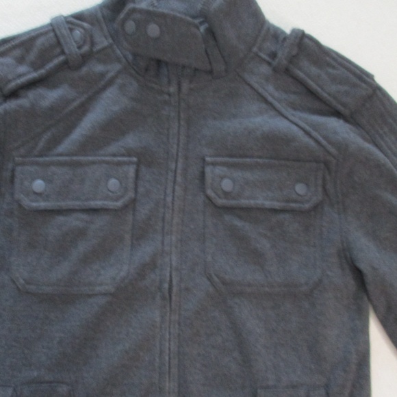 Saphire Lounge Men Jacket S Gray Fleece - Picture 2 of 5